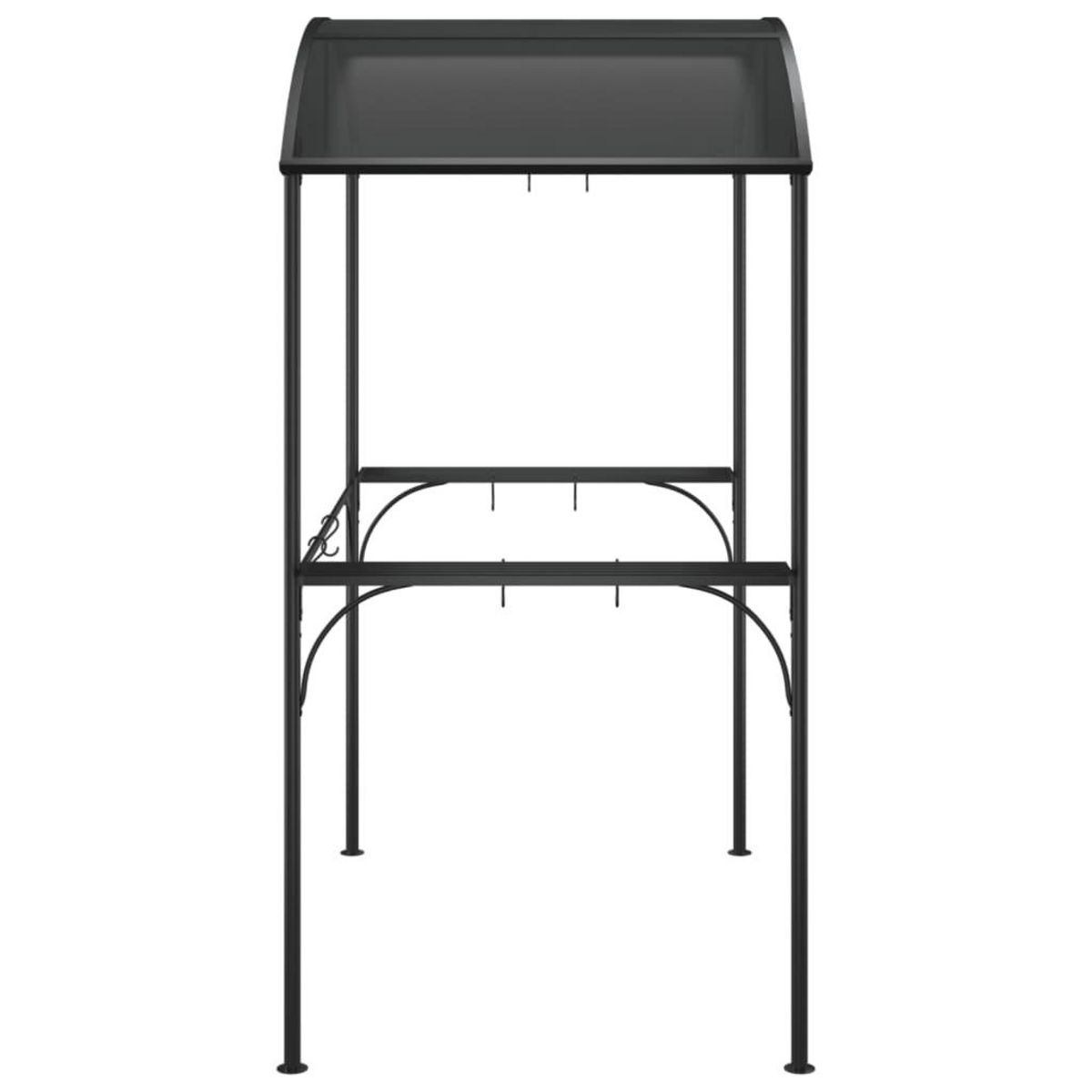 VIDAXL Gazebo BBQ et etageres laterales anthracite 220x115x230cm acier