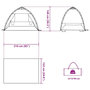 Voir la diapositive 6 : VIDAXL Tente de plage 2 personnes gris liberation rapide impermeable