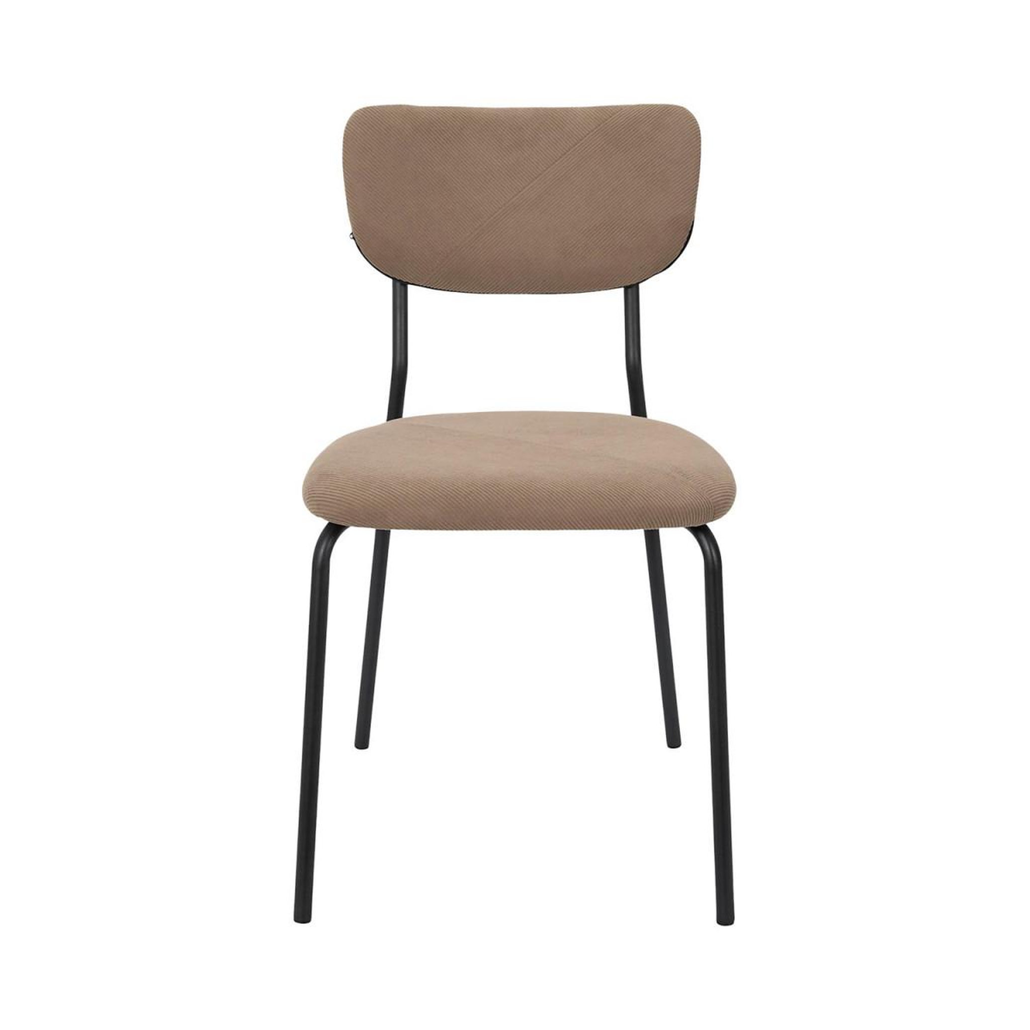 Voir la diapositive 3 : The Home Deco Factory Lot de 4 chaises côtelées  jules  78cm taupe