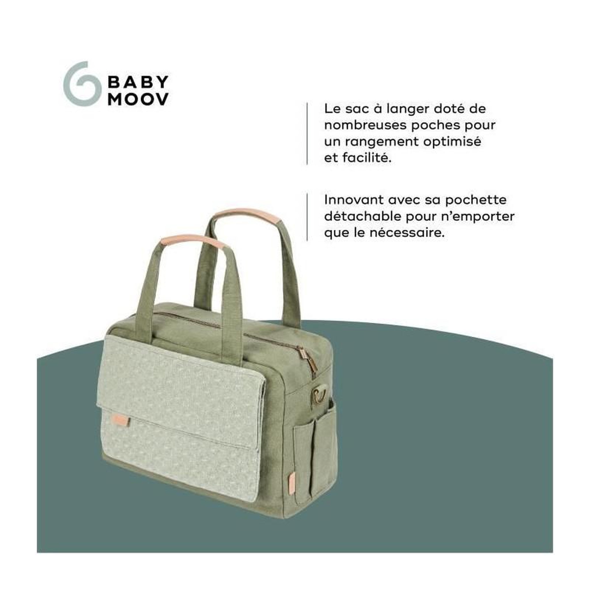 Voir la diapositive 3 : BABYMOOV Babymoov Sac (a langer) Day to Day - Tendance et Fonctionnel, Capacité 23L, Nombreuses poches, 6 Accessoires inclus, Abstract