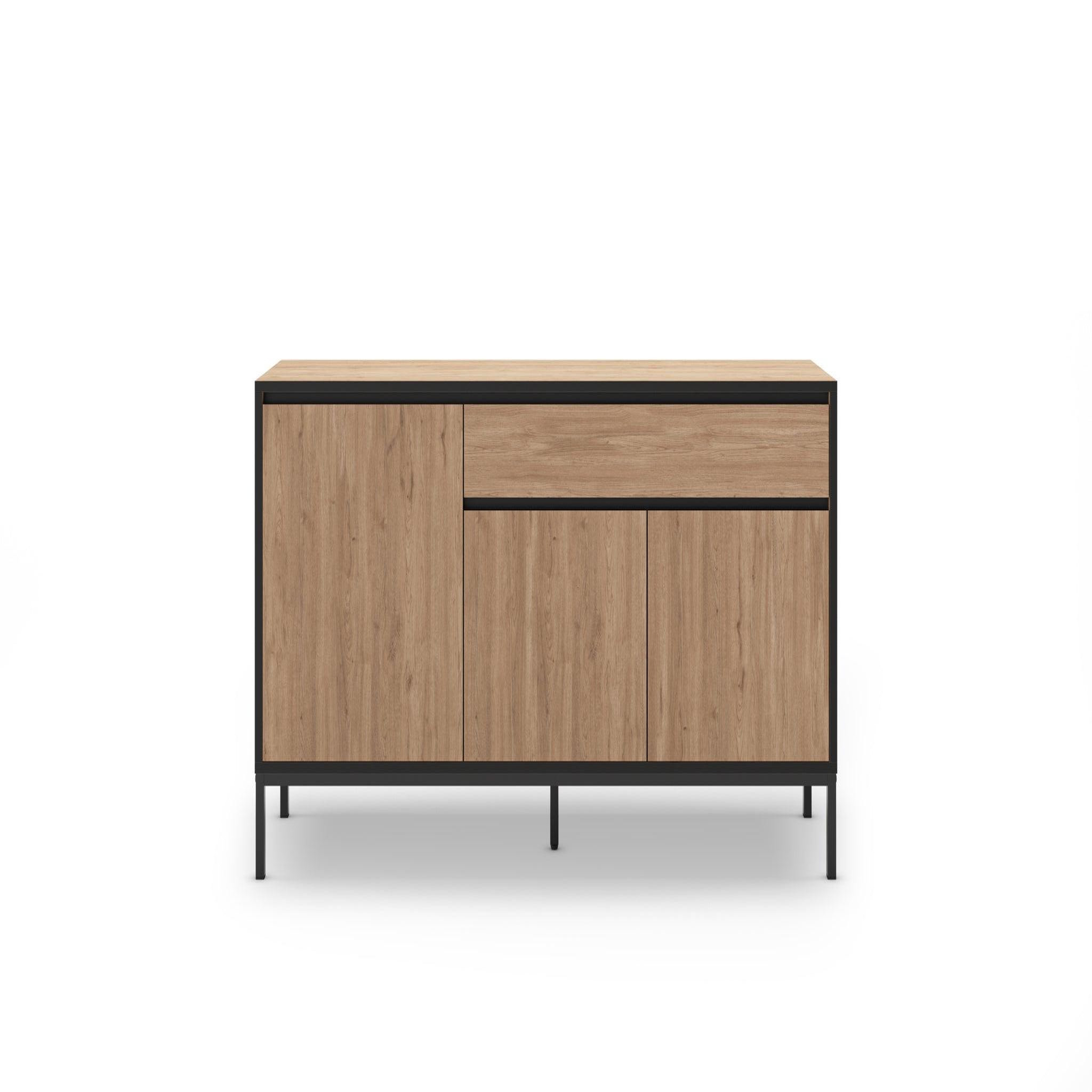 CASANOVA PARIS Vana - buffet 3 portes 140cm en mélamine. Coloris disponibles : Marron, Vert