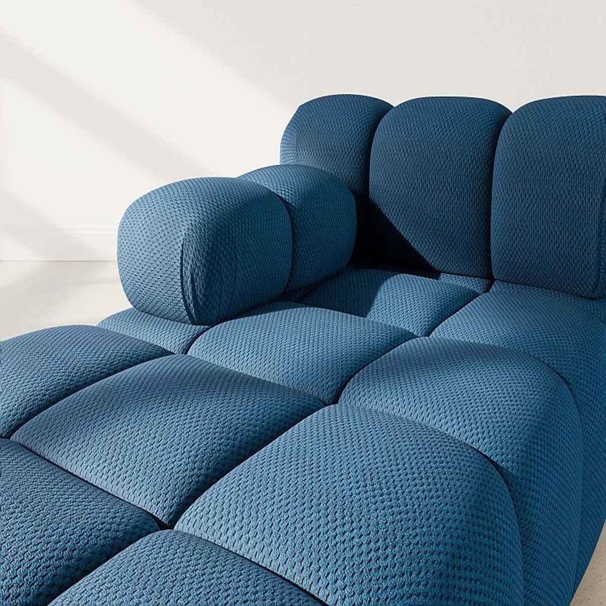 LISA DESIGN Ruby - module d'assise méridienne gauche en velours texturé