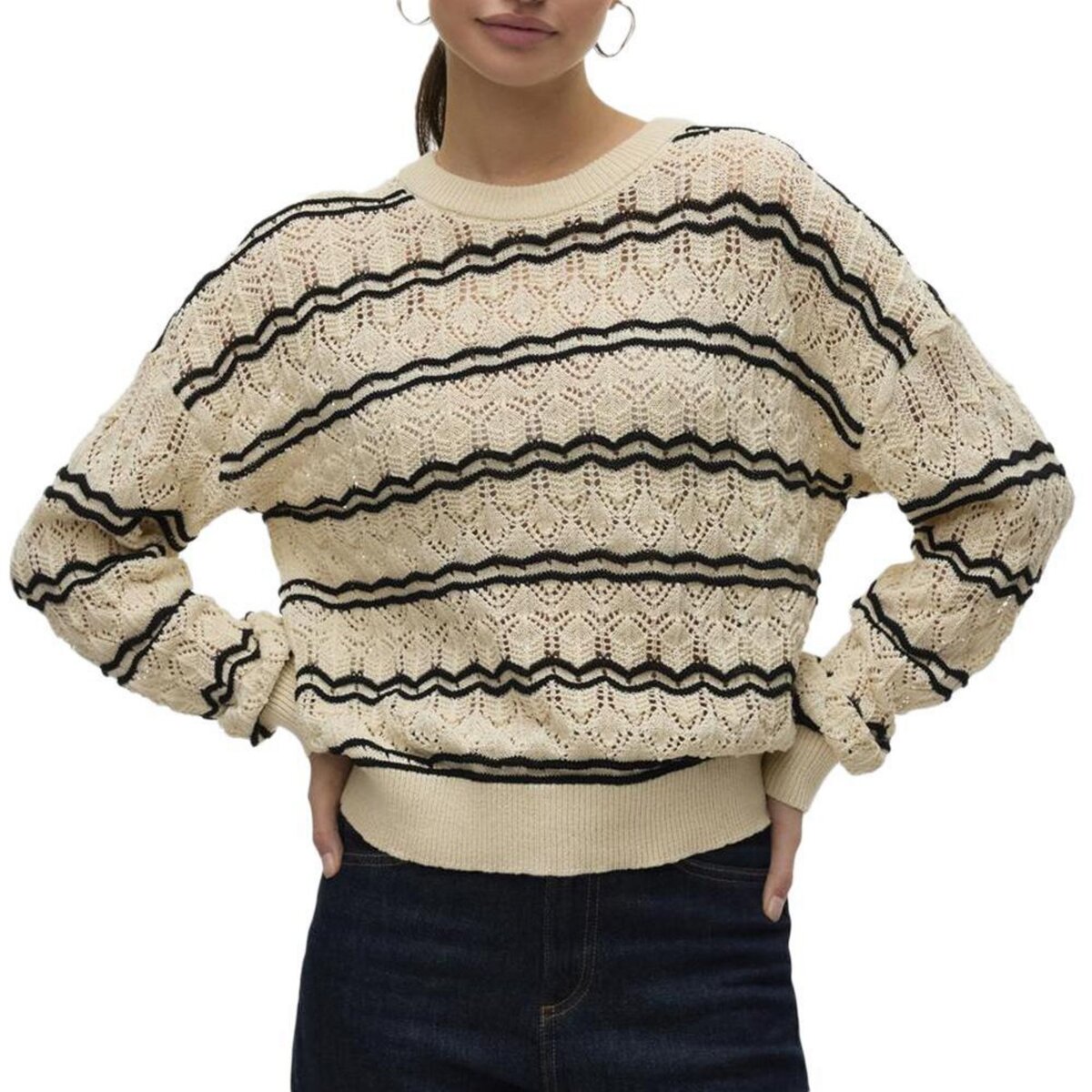 Vero Moda Pull Beige/ Femme Vero  oda Bella