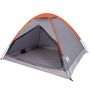 Voir la diapositive 4 : VIDAXL Tente de camping a dome 4 personnes gris et orange impermeable