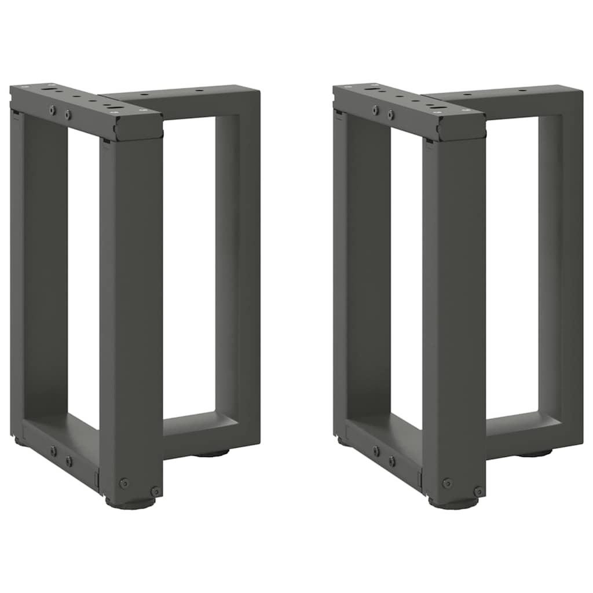 VIDAXL Pieds de table basse forme de T 2pcs anthracite 28x25x(42-43)cm