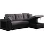 Voir la diapositive 1 : Habitat et Jardin Canapé d'angle convertible/réversible  Axel  - 3 places - Noir/Gris