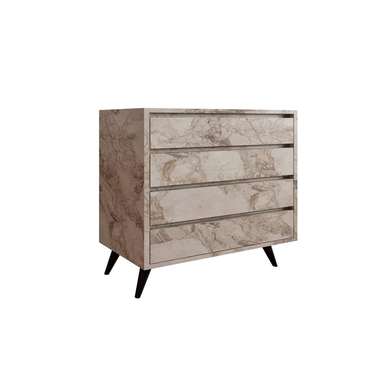 Habitat et Jardin Commode en bois  Suvera  - 70 x 40 x 86 cm - Beige marbré