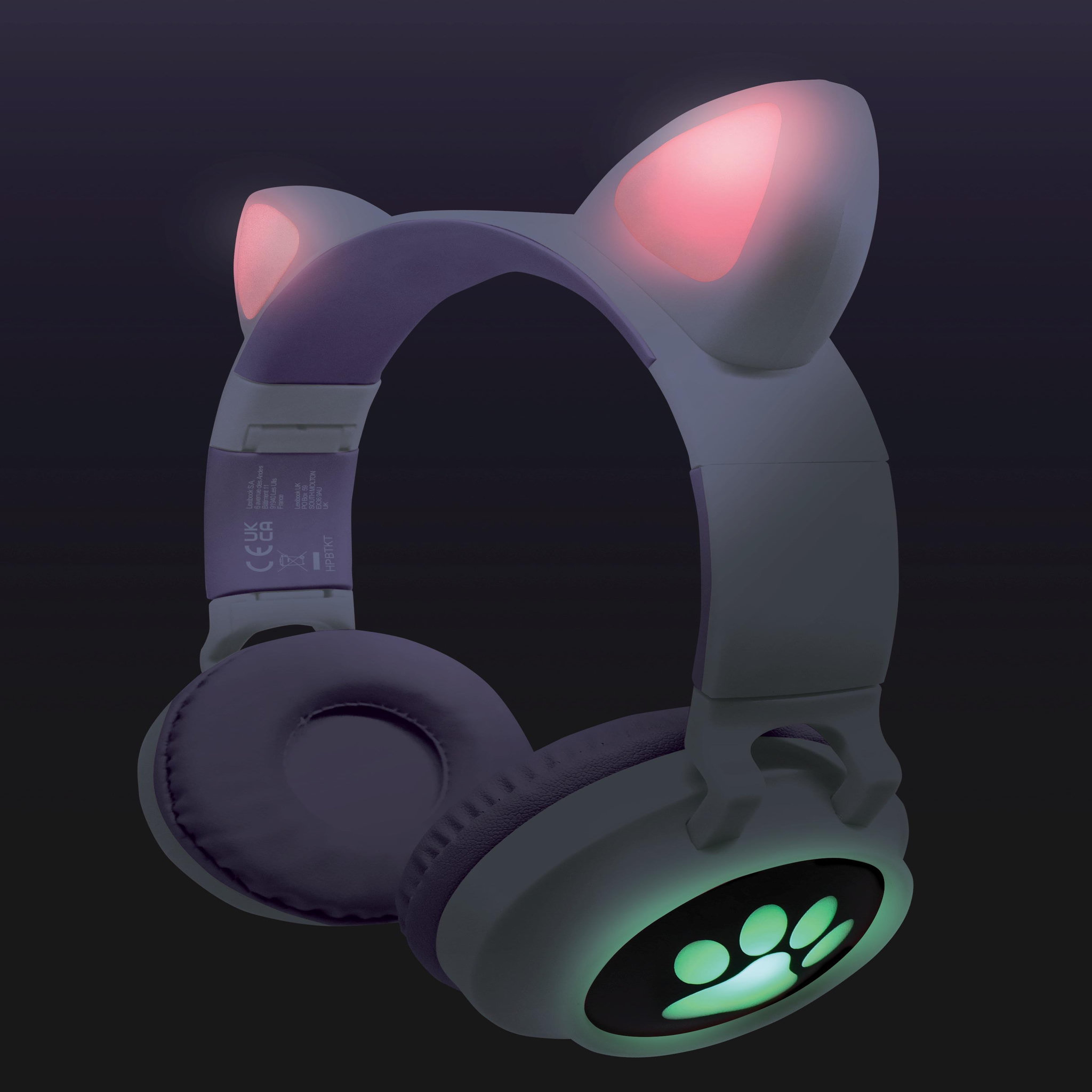 Voir la diapositive 3 : Lexibook Casque sans fil rechargeable lumineux avec oreilles de chat