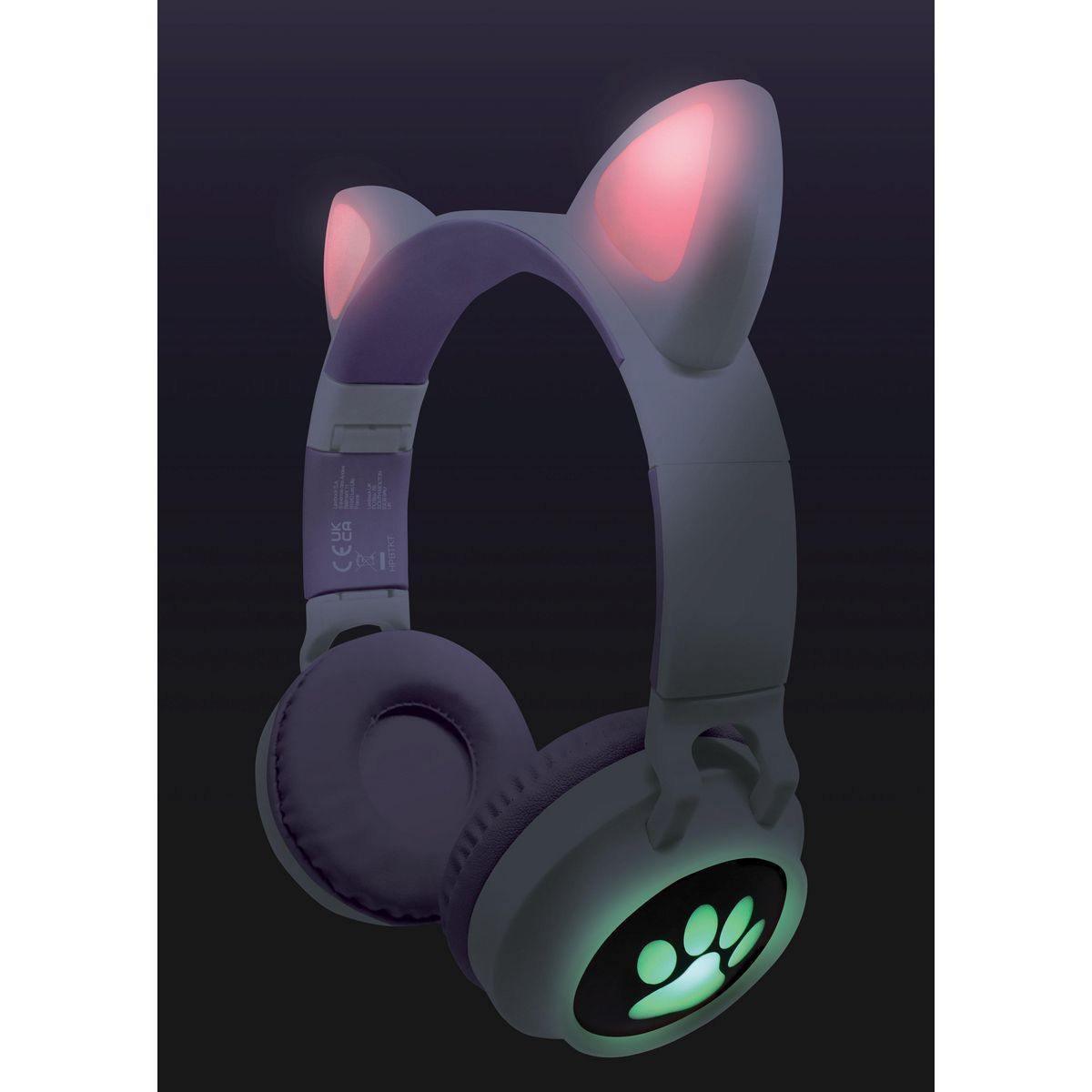 Lexibook Casque sans fil rechargeable lumineux avec oreilles de chat