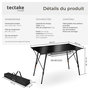 Voir la diapositive 6 : tectake Table de camping pliante noir