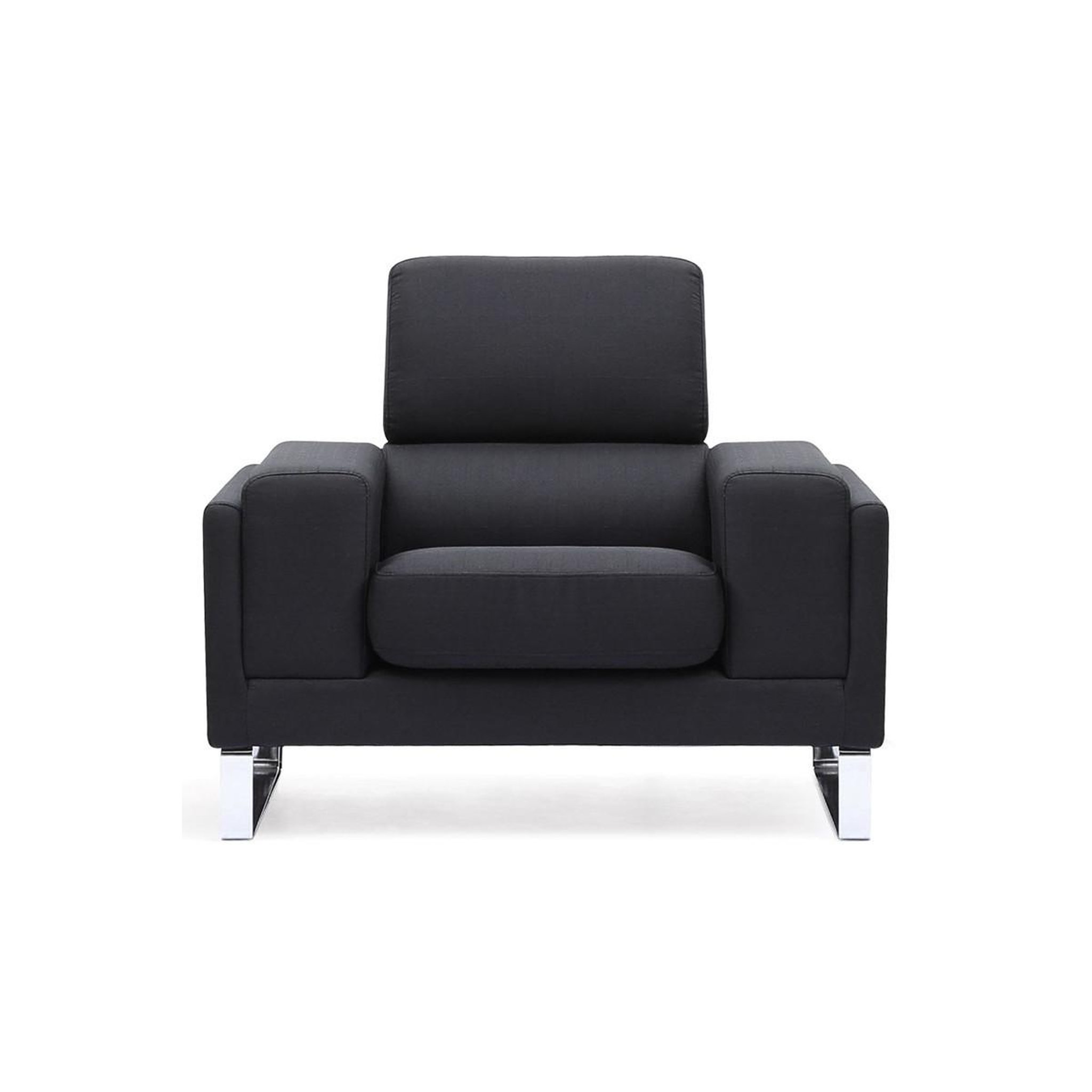 Voir la diapositive 2 : Paris Prix Fauteuil en tissu  ezekiel  104cm noir