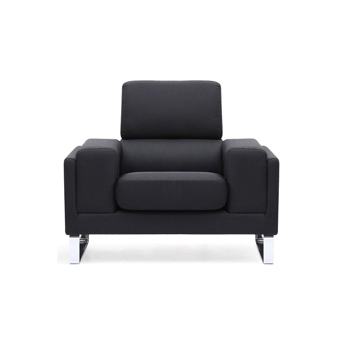Paris Prix Fauteuil en Tissu  Ezekiel  104cm Noir