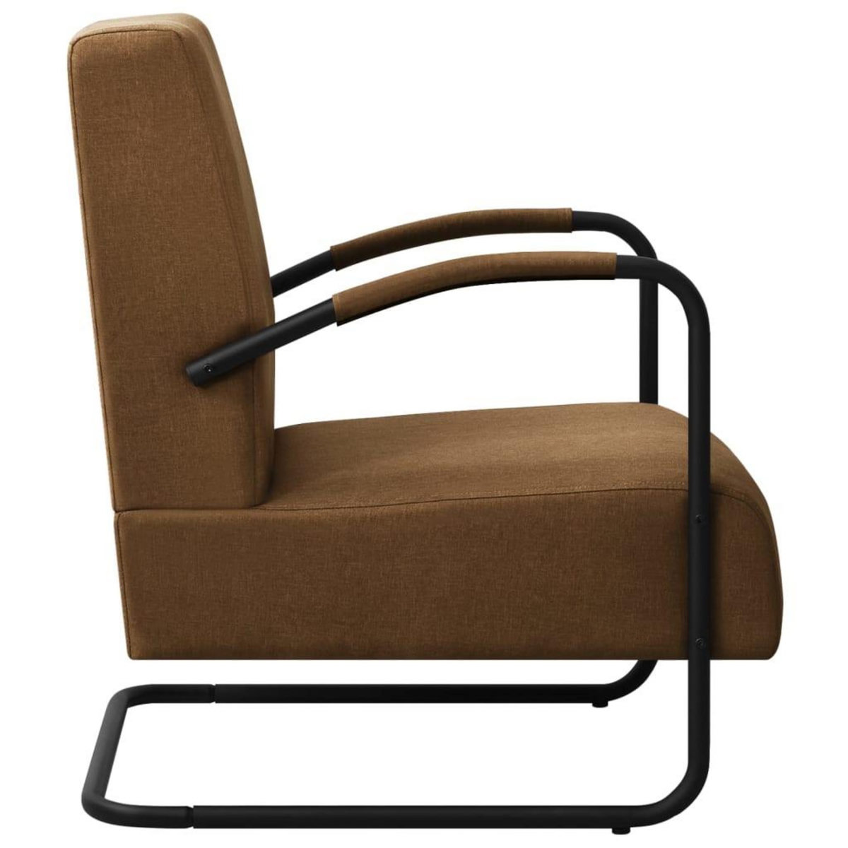 VIDAXL Fauteuil marron tissu