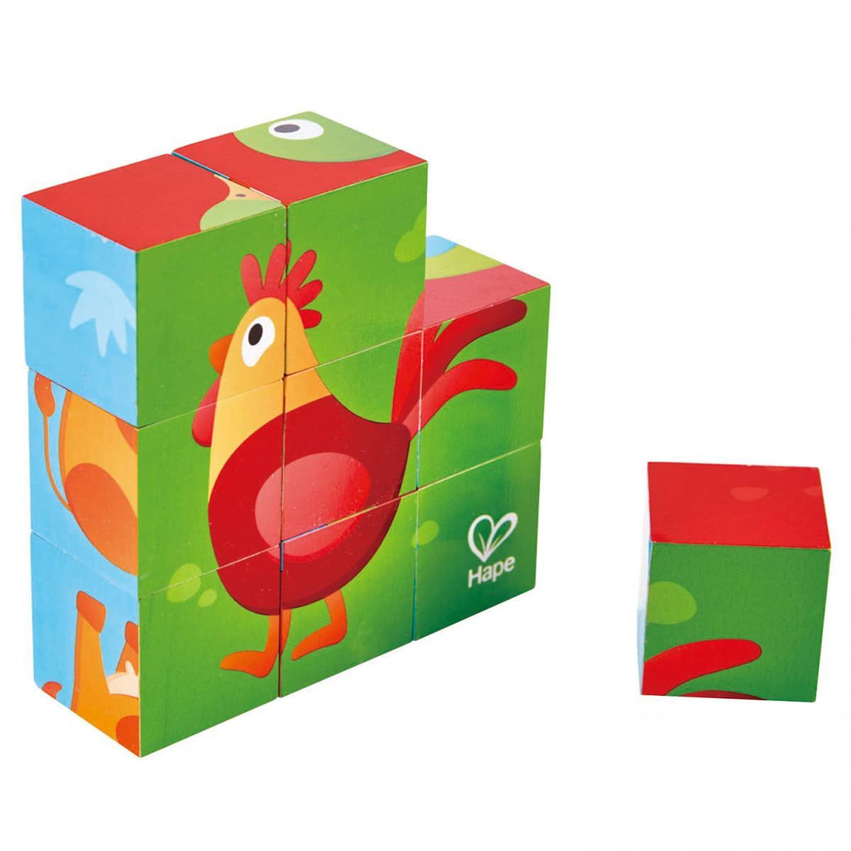 Hape Puzzle cubes animaux de la ferme