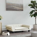 VIDAXL Lit pour chien creme 70x48x22 cm velours