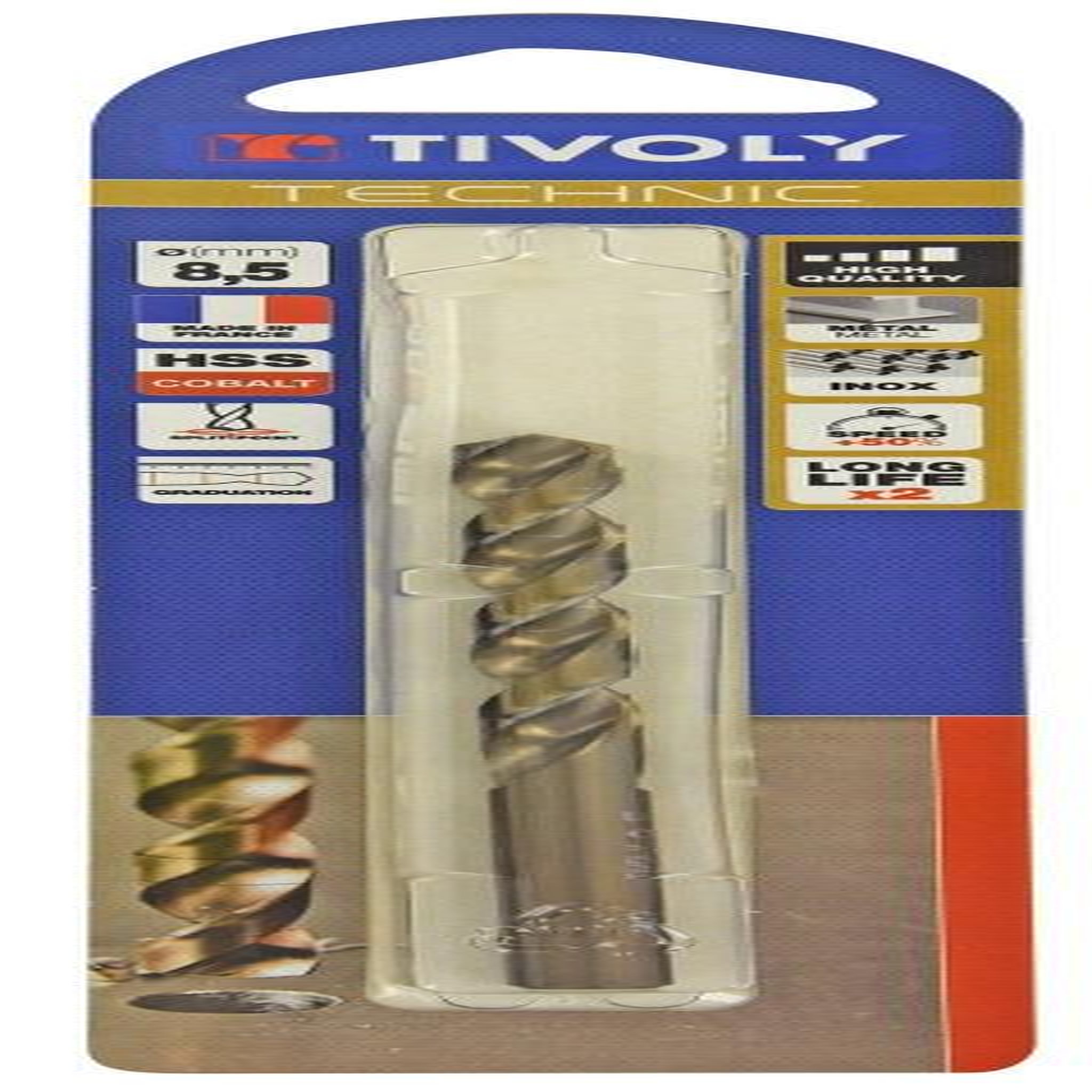 TIVOLY Foret a métal TIVOLY, diam. 8,5 x 22,5 cm
