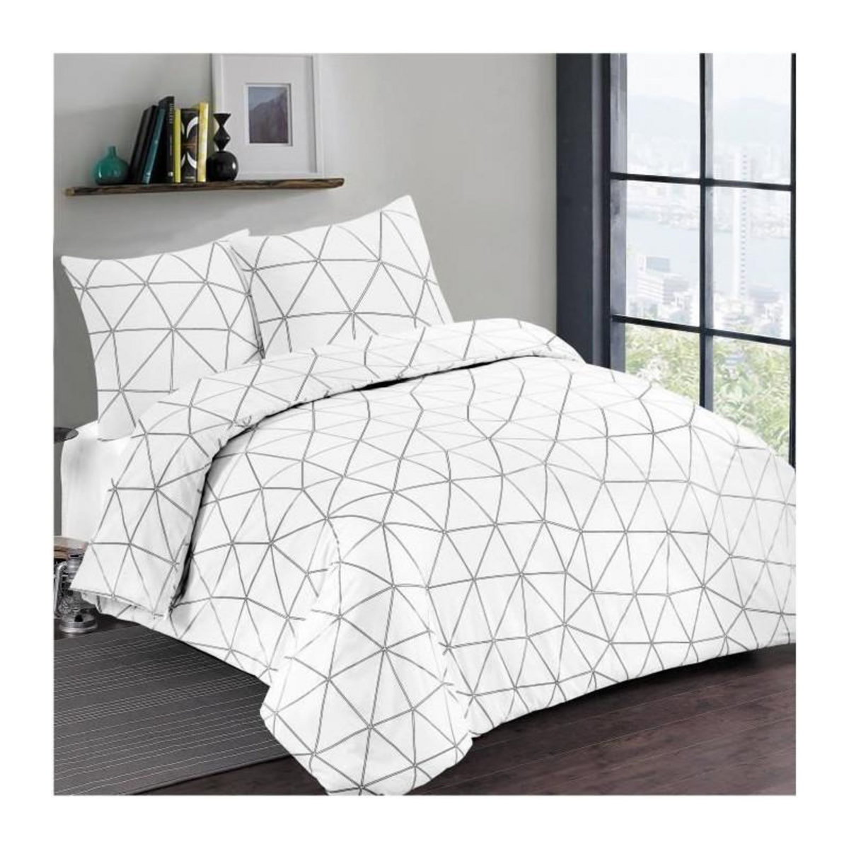 VISION VISION Parure de couette HUGO - 140 x 200 cm - Blanc