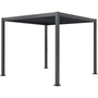 Voir la diapositive 2 : MARKET24 Pergola bioclimatique GAYA - Structure en aluminium et en acier - 290x290xH240 cm - Gris