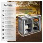 Voir la diapositive 2 : tectake Meuble de camping deluxe avec 6 compartiments pliable gris