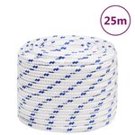 VIDAXL Corde de bateau Blanc 16 mm 25 m Polypropylene