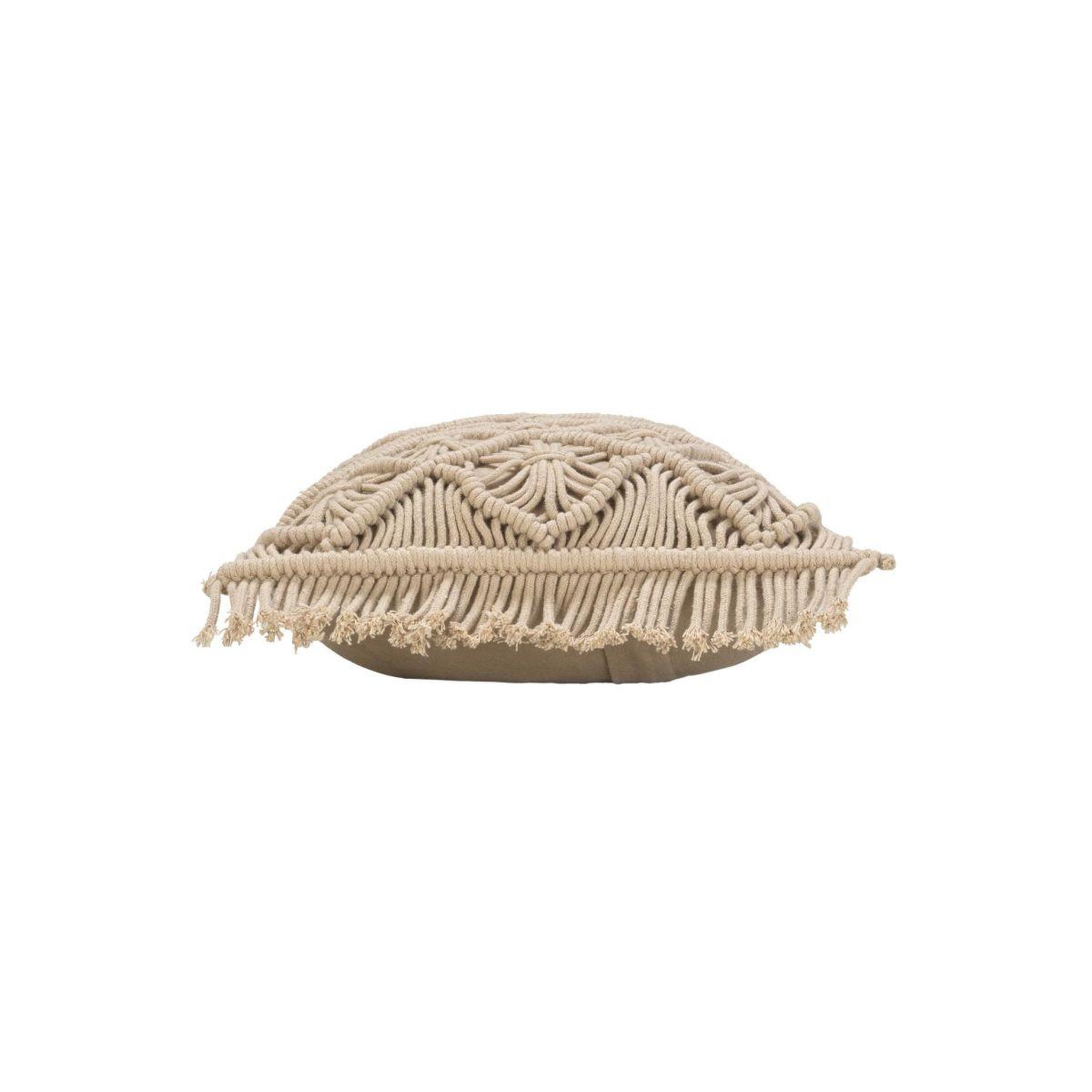 Voir la diapositive 2 : Douceur d'Intérieur Coussin déco macramé  indy  30x50cm naturel