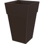 GARDENSTAR Pot en plastique carré - H64cm 40x40cm - Noir