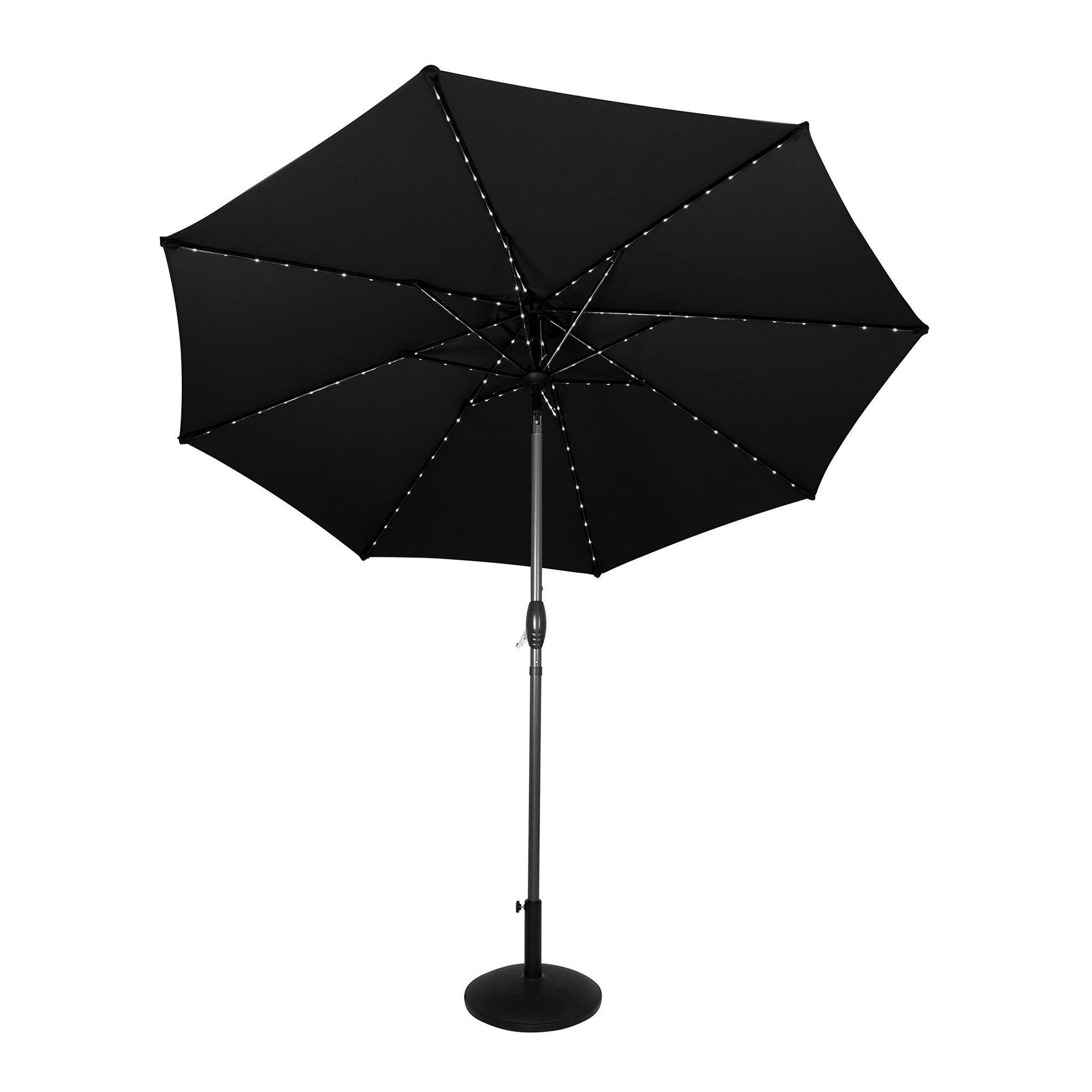 Voir la diapositive 1 : Monster Parasol Inclinable à LED 2,7 m & Socle en Béton