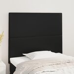 VIDAXL Tetes de lit 2 pcs Noir 80x5x78/88 cm Similicuir