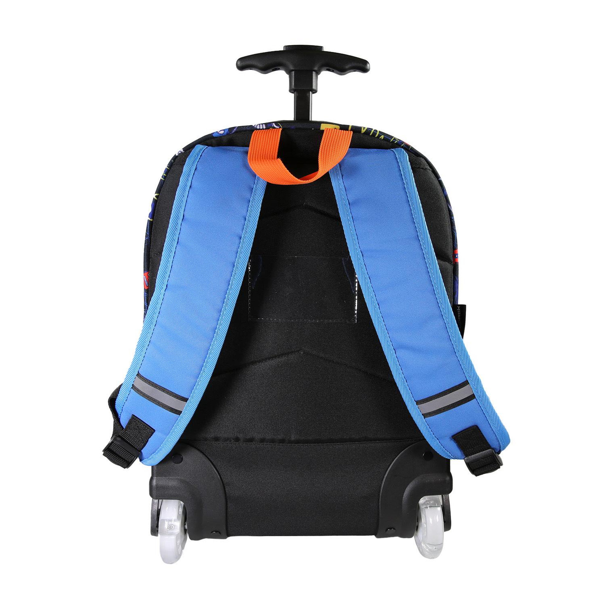 Voir la diapositive 4 : BODYPACK Bodypack - Sac à Dos à Roulettes Recyclé Robot - 2 Compartiments - Poches Multiples - Dos Mousse - Roues Lumineuses - Garçon - Sac à dos Scolaire Primaire