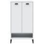 Voir la diapositive 6 : VIDAXL Armoire à chaussures VIKEN blanc bois d ingénierie