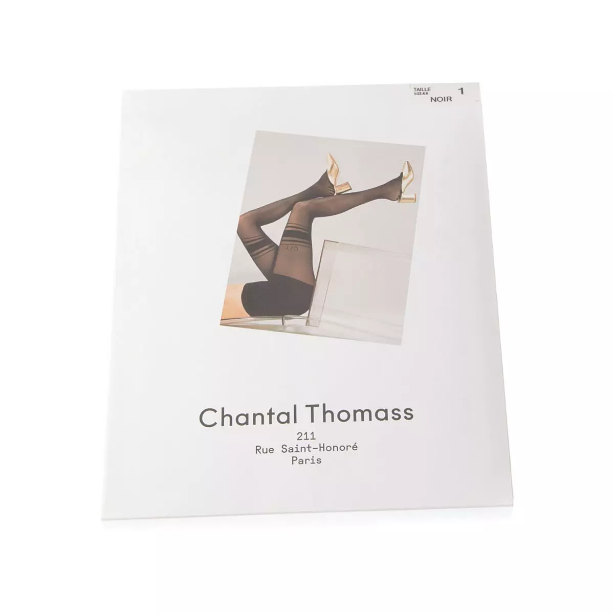 CHANTAL THOMASS Collant fin - 1 paire - Sexy - Transparent - Clair - Sans couture - Gousset polyamide - Rayures