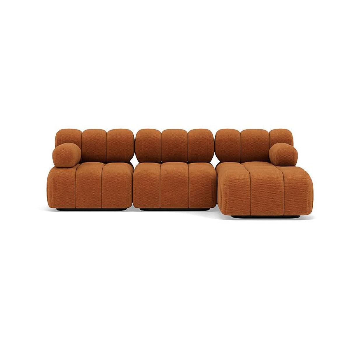 LISA DESIGN Ruby - canapé modulable d'angle droit 4 places en velours texturé