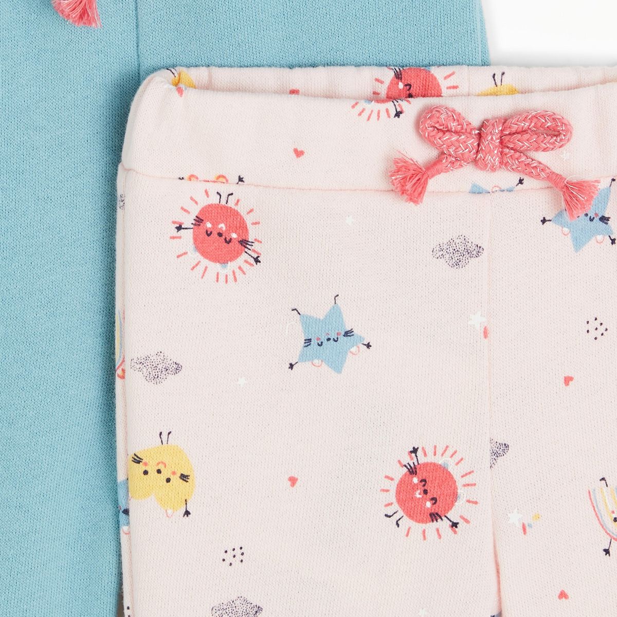 INEXTENSO Lot de 2 pantalons molleton bébé fille