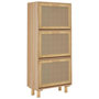 Voir la diapositive 4 : VIDAXL Armoire a chaussures Marron 52x25x115cm Bois d'ingenierie/rotin