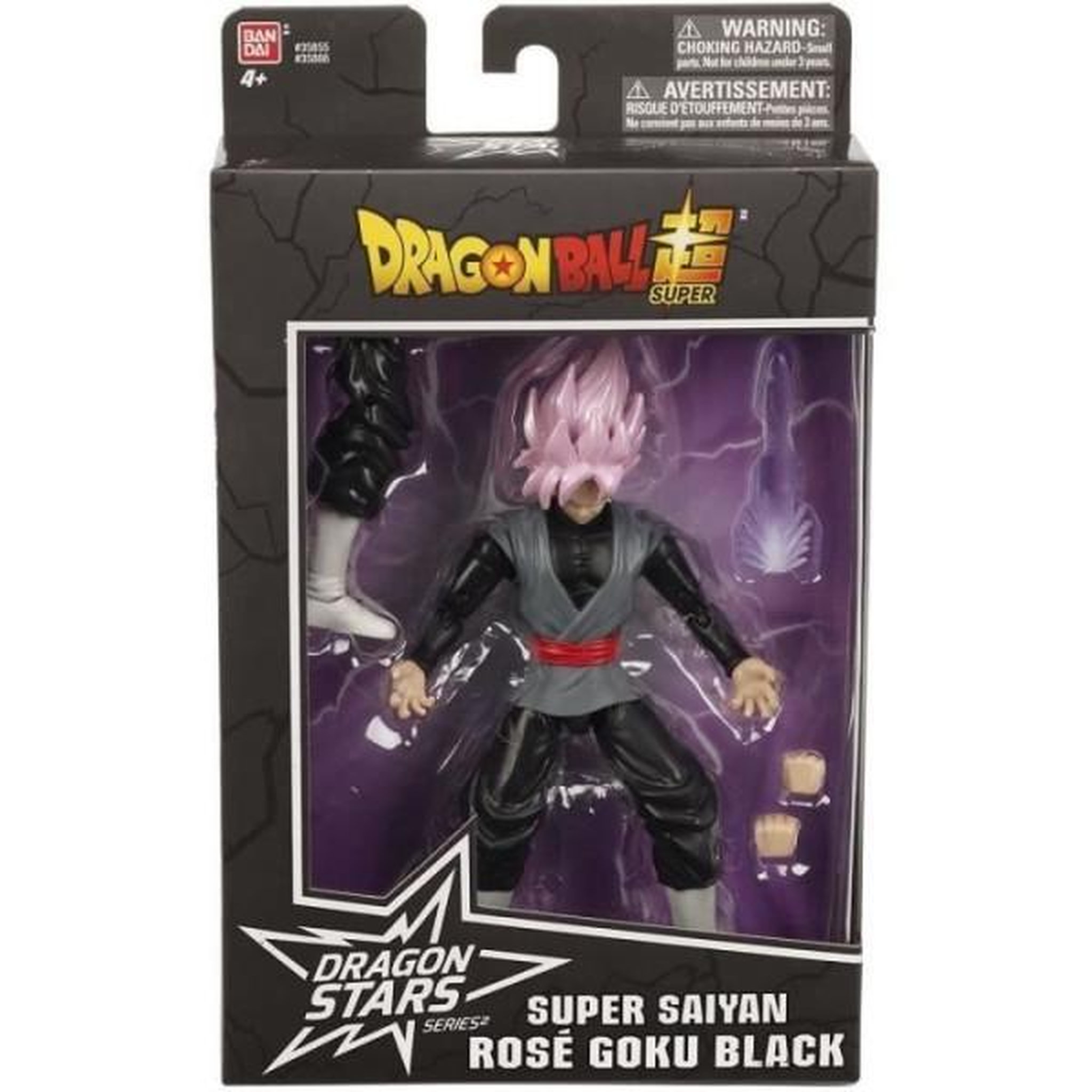 Voir la diapositive 2 : BANDAI Figurine articulée Goku Black Super Saiyan Rosé - Dragon Ball - BANDAI