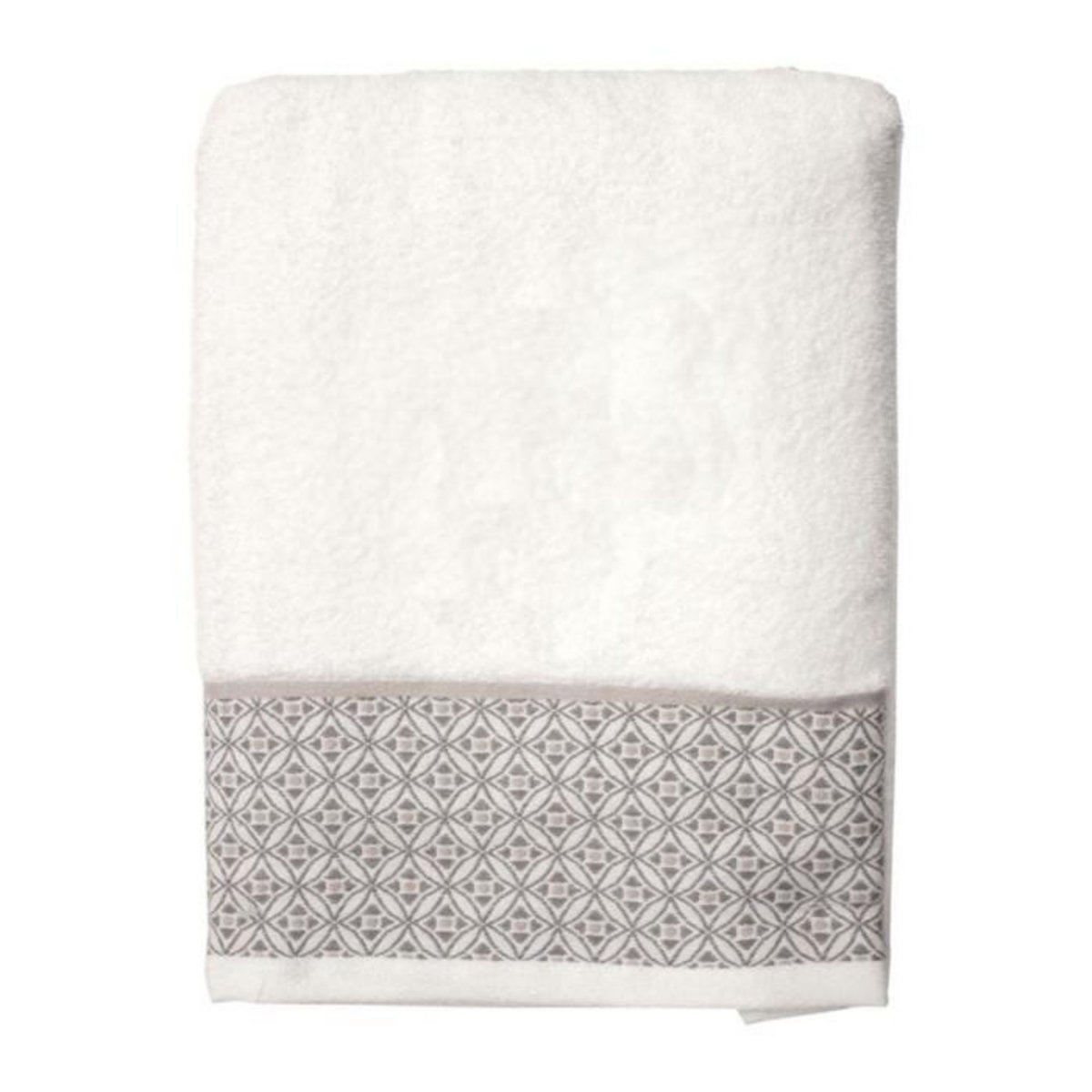 Paris Prix Serviette de Toilette Jacquard  Belina  50x90cm Blanc