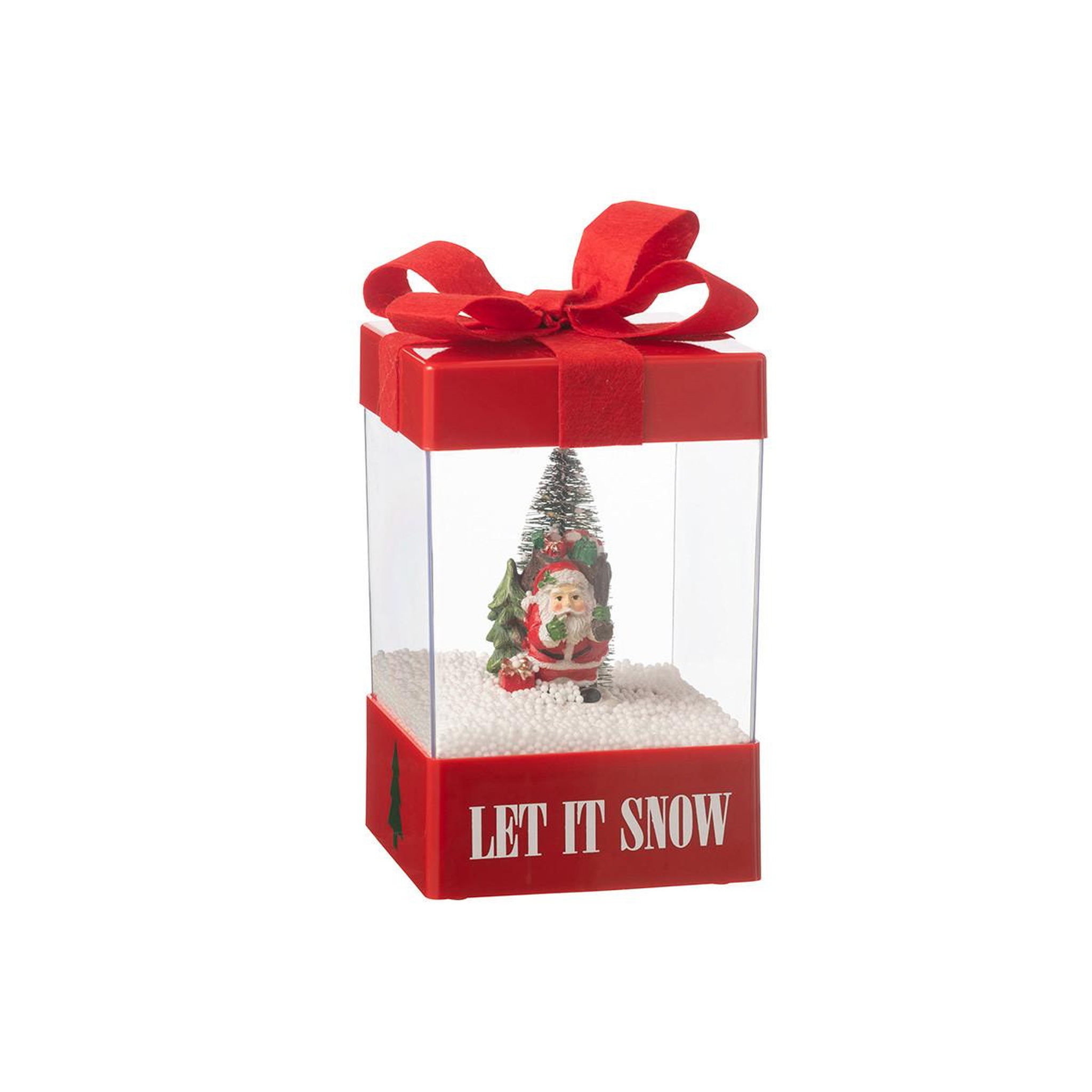 Voir la diapositive 2 : J-LINE Boule à neige à led  let it snow  20cm multicolore