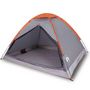 Voir la diapositive 2 : VIDAXL Tente de camping a dome 2 personnes gris et orange impermeable