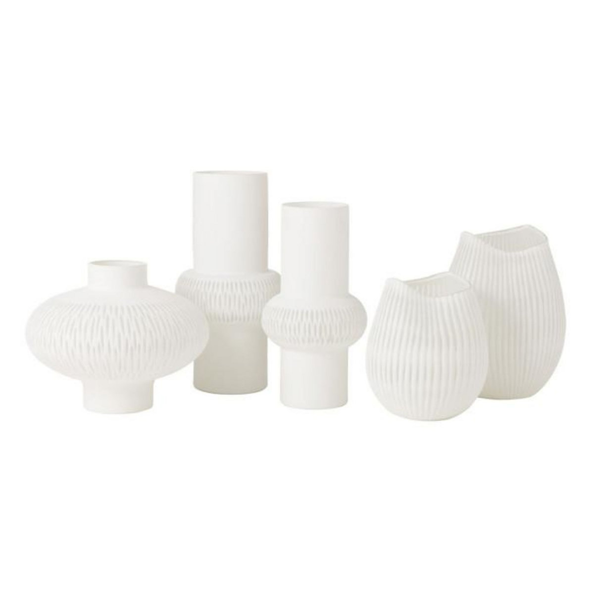 Paris Prix Vase Design Ligne & Boule  Octave  41cm Blanc