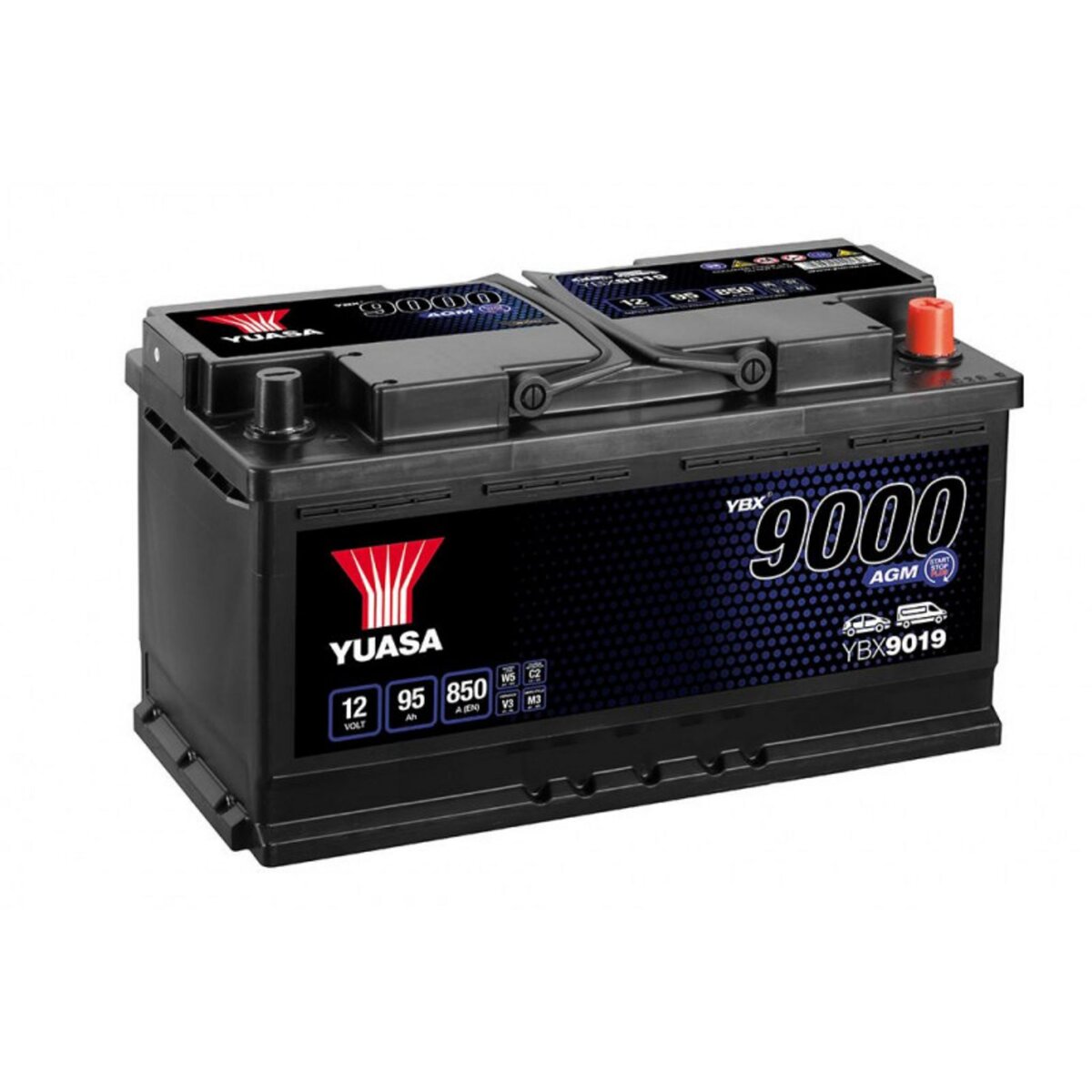 YUASA Batterie YUASA YBX9019 AGM 12V 95AH 850A pas cher 