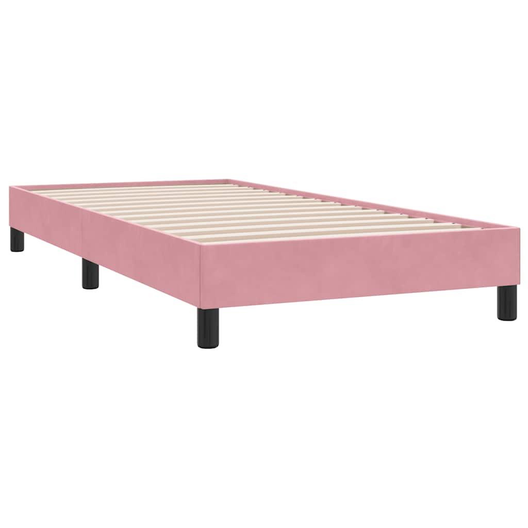 Voir la diapositive 2 : VIDAXL Cadre de lit sans matelas rose 90x220 cm velours