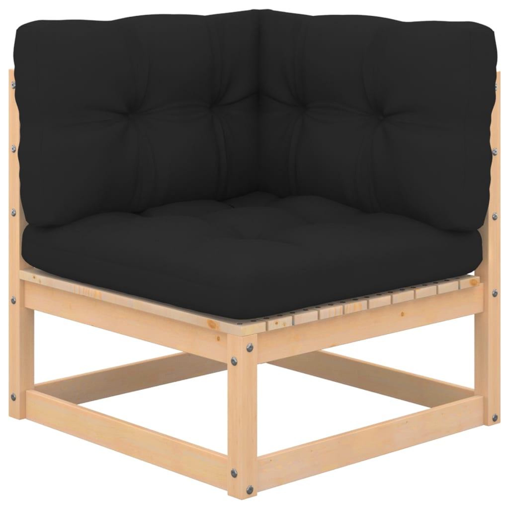 Voir la diapositive 3 : VIDAXL Canapes d'angle de jardin avec coussins 2 pcs Pin massif