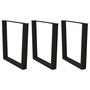 Voir la diapositive 1 : VIDAXL Pieds de table a manger forme de V 3 pcs noir 90x(72-73,3) cm