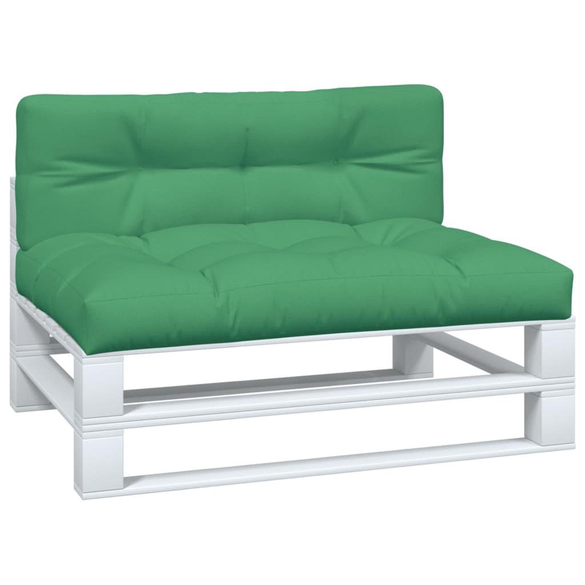 Voir la diapositive 3 : VIDAXL Coussins de palette lot de 2 vert tissu