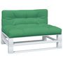 Voir la diapositive 3 : VIDAXL Coussins de palette lot de 2 vert tissu