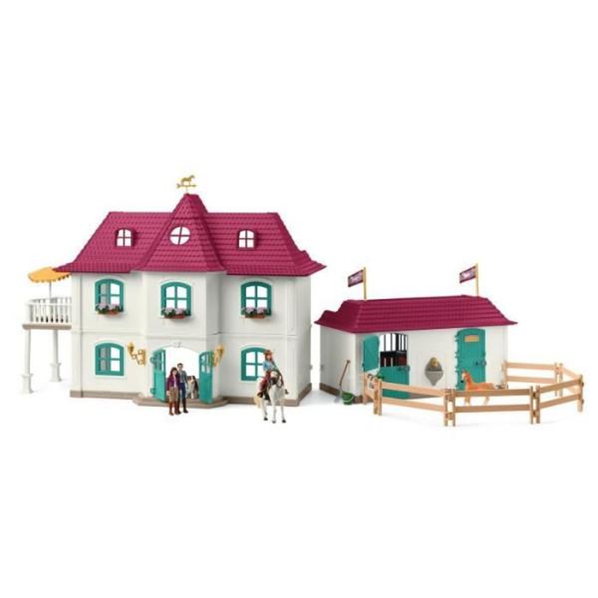 Voir la diapositive 3 : Schleich Coffret Grand centre équestre de Lakeside, SCHLEICH 42706, Horse Club, Des 4 ans