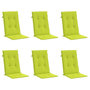 Voir la diapositive 3 : VIDAXL Coussins de chaise de jardin a dossier haut lot de 6 vert vif