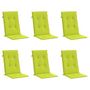 Voir la diapositive 3 : VIDAXL Coussins de chaise de jardin a dossier haut lot de 6 vert vif