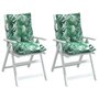 Voir la diapositive 4 : VIDAXL Coussins de chaise a dossier bas lot de 2 modele de feuille