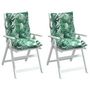 Voir la diapositive 4 : VIDAXL Coussins de chaise a dossier bas lot de 2 modele de feuille